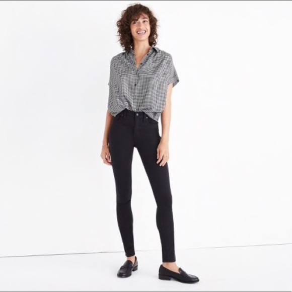 Madewell Denim - Madewell 9” High Rise Skinny Black Jeans 25